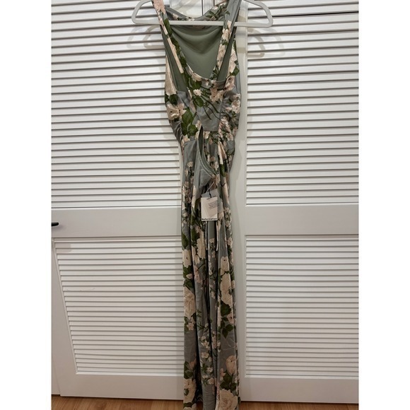 Reformation Anaiis Silk Dress in Tarragon Green Brand New Size 4 - Picture 10 of 10